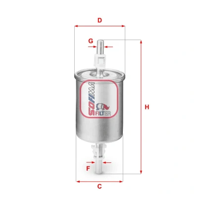 Abbildung von SOFIMA S 1515 B Kraftstofffilter Filtereinsatz 7,9 OPEL: Vectra C Caravan, Corsa Hatchback, Meriva A, VOLKSWAGEN: Polo IV Hatchback