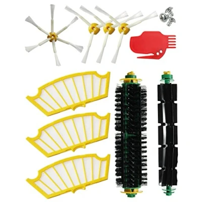 Abbildung von MIRTUX Ersatzteil Kit für Roomba Serie 500 Ersatzteile 510, 530, 535, 545, 550, 555, 560, 570, 575, 580, 585, 595... (alle Modelle) Set mit Rollen, Filtern, Seitenbürsten