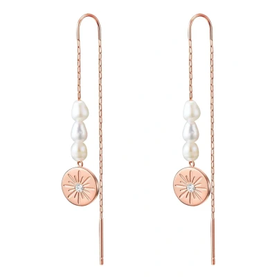 Abbildung von Valero Pearls Damen Ohrringe aus Edelstahl mit Preciosa Süßwasser Zuchtperle ca. 3,9 mm