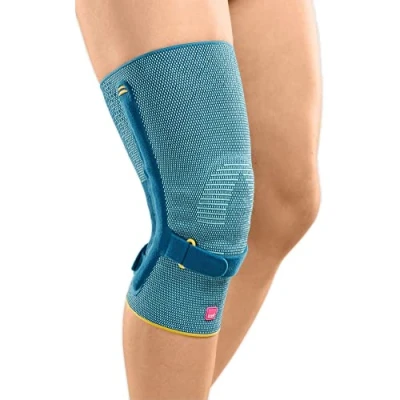 Abbildung von Genumedi® PSS Gelenk Knieorthese Entlastung der Patellasehnenansätze 3D Pelottensystem Größe II Kniestütze zur Stabilisierung Rutschfest