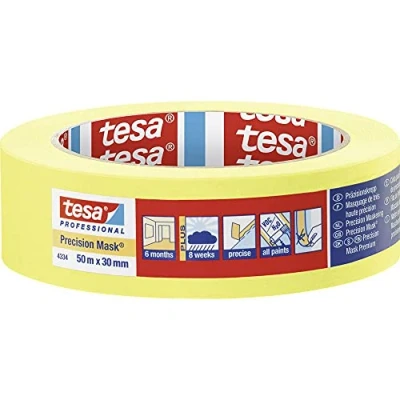 Abbildung von tesa Präzisionskrepp® PLUS 4334 50m x 30mm gelb