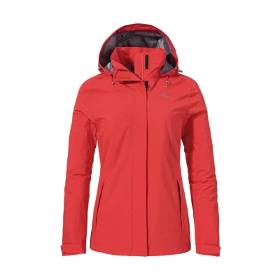 Abbildung von Schöffel Gmund Regenjacke / wasserabweisende Jacke, Damen, Größe: 44, Rot