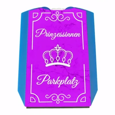 Abbildung von Prinzessinnen Parkplatz Parkscheibe mit weißem Rahmen 2 Einkaufswagenchips lustigem Spruch Frau am Steuer Geschenk Einkaufen Frauengeschenk Parkuhr Lady