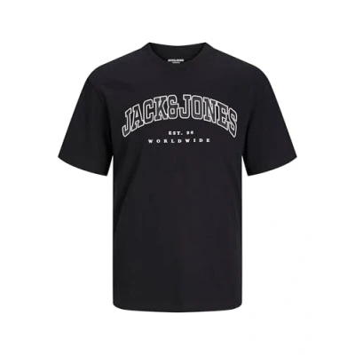 Abbildung von Jack &amp; Jones PLUS SIZE LOGO Tshirt print, Herren, Größe: 4XL, Black