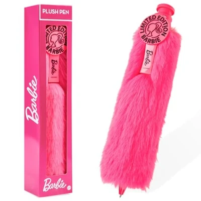 Abbildung von Barbie Kugelschreiber mit schwarzer Tinte, Plüsch Stift Geschenke für Sie
