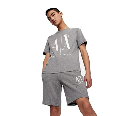 Abbildung von Armani Exchange Tshirt print, Herren, Größe: Medium, Grey