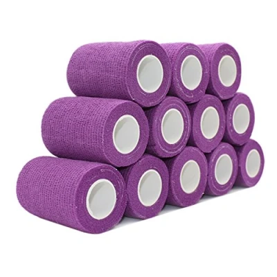 Abbildung von COMOmed selbstklebender verband elastische binde handgelenk bandage pflaster rolle Dog Bandagen Tierische Lila 10 cm X 12 Bände