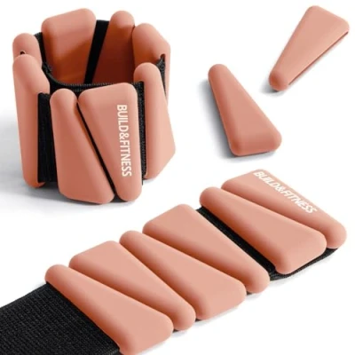 Abbildung von Handgelenk &amp; Knöchel Gewichte Verstellbare Bänder für Frauen und Männer Workouts 2er Set je 0,5kg Perfekt Laufen, Joggen, Walking, Yoga, Tanz, Pilates, Cardio, Aerobic, Krafttraining (Stein, 1kg)