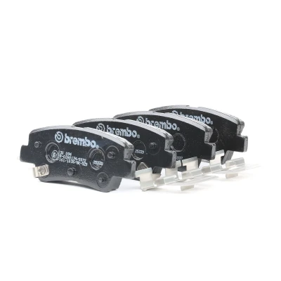 Abbildung von BREMBO P 30 094 Bremsbelagsatz mit akustischer Verschleißwarnung Zubehör HYUNDAI: i30 II Hatchback, i10 Estate, KIA: CARENS 4