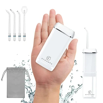 Abbildung von Munddusche (Mini Tragbar) Kabellos Elektrische Zahnreinigung,Versenkbarer Wassertank/3 Modi Water Flosser/IPX7 Wasserdicht,Geeignet für Familie und Reisen Portable Oraler Irrigator.