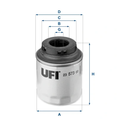 Abbildung von UFI 25.017.00 Ölfilter Filtereinsatz OPEL: Corsa C Hatchback, Vectra Saloon, Caravan
