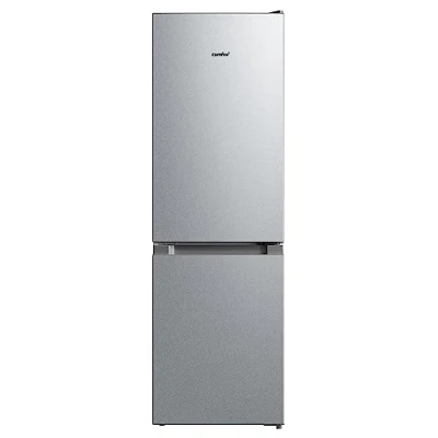 Abbildung von Comfee RCB169DS2(E) Kühl /Gefrierkombination/150 cm Höhe/Low Frost/Einstellbare Kühlschranktemperatur/LED Licht/195 kWh/Jahr/115L Kühlteil/59L Gefrierteil/Silber