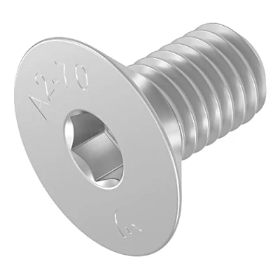 Abbildung von SECCARO Senkschraube M6 x 12 mm, Edelstahl V2A VA A2, DIN 7991 / ISO 10642, Innensechskant, 20 Stück