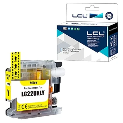 Abbildung von LCL Kompatibel Tintenpatrone LC22U LC22UY XL (1 Gelb) Ersatz für Brother DCP J785DW MFC J985DW