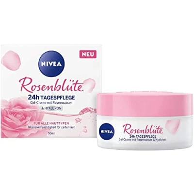 Abbildung von Nivea ROSENBLÜTE Gelcreme 24H Tagespflege Feuchtigkeitspflege, Größe: 50 ml,