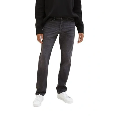 Abbildung von TOM TAILOR Herren Josh Regular Slim Jeans mit Stretch, 10250 Used Dark Stone Black Denim, 33/34