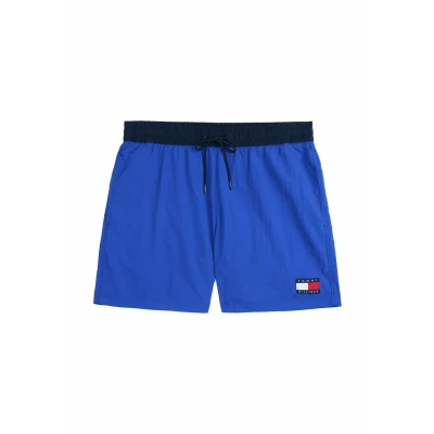 Abbildung von Tommy Hilfiger Herren Badehose Medium Drawstring mit Tunnelzug, Blau (Wedge Blue), S