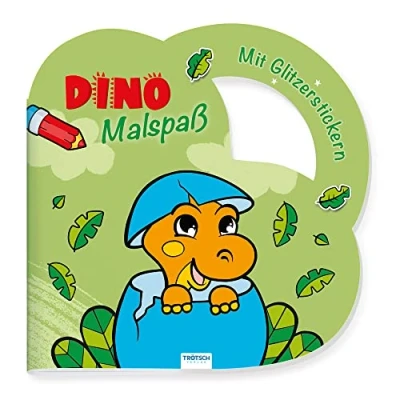 Abbildung von Trötsch Malbuch Stickermalbuch Dino Malspaß: Beschäftigungsbuch Stickerbuch Malheft Geschenk Geschenkidee Dinosaurier wiederverwendbare ... (Dinosaurierwelt: Alles rund um die Dinos)