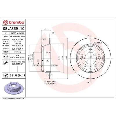 Abbildung von BREMBO MAX LINE 08.7626.75 Bremsscheibe 240 10 4 voll, geschlitzt beschichtet mit Schrauben OPEL: Astra G Convertible, Meriva A, H Caravan