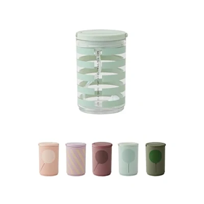 Abbildung von Design Letters doppelt auslaufsicherer Trinkbecher Kinder mit Deckel und Strohhalm To go Kinderbecher BPA BPS freie Schnabeltasse 330ml Spülmaschinen mikrowellenfest