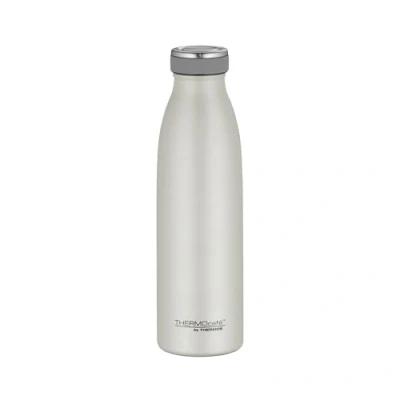 Abbildung von THERMOcafé by THERMOS TC BOTTLE beige matt 0,50l, Edelstahl Isolierflasche kohlensäurefest, 12h heiß 24h kalt, Auslaufsicher, für Schule, Unterwegs &amp; Büro