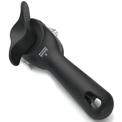 Abbildung von KUHN RIKON Auto Safety Dosenöffner grau, Sicherheitsdosenöffner, keine scharfen Kanten, fasst automatisch den Rand der Dose, sauber und sicher, 5.8 x 9 18.5 cm