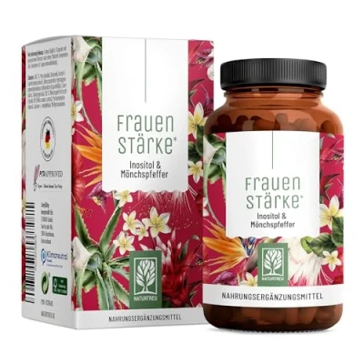 Abbildung von NATURTREU® Frauenstärke Myo Inositol &amp; Mönchspfeffer hochdosiert 90 Frauen Vitamine Kapseln mit L Carnitin, Folsäure, B12 Eisen Vitex Agnus Castus