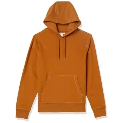Abbildung von Amazon Essentials Herren Fleece Sweatshirt Mit Kapuze (Erhältlich In Übergröße), Rostiges Orange, S
