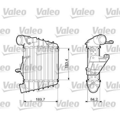 Abbildung von VALEO 817556 Ladeluftkühler Aluminium SEAT: Ibiza 3, Córdoba II Saloon, SKODA: Fabia 1 Combi, I Hatchback