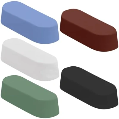Abbildung von Belle Vous 5 Pack Polerpastablock 68 g Polerings och Slipningskit för Läderstrigel Inkluderar: Röd, Svart, Vit Diamant, Universell Blå Grön