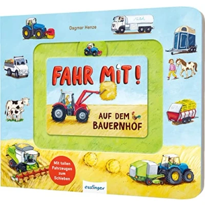 Abbildung von Meine Schiebebahn Pappe: Fahr mit auf dem Bauernhof: Pappebuch Fahrzeugen zum Schieben