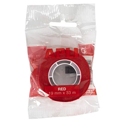 Abbildung von APLI Klebeband Rote Tasche 19 mm x 33 m rot