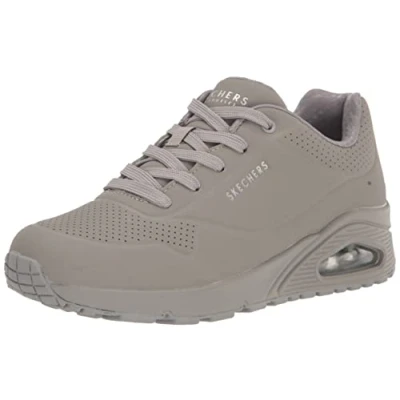 Abbildung von Skechers Damen UNO Stand on Air Sneaker, Gray Durabuck/Mesh, 36.5 EU