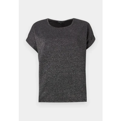 Abbildung von ONLY Onlmoster Glitter Tshirt basic, Damen, Größe: Large, Black