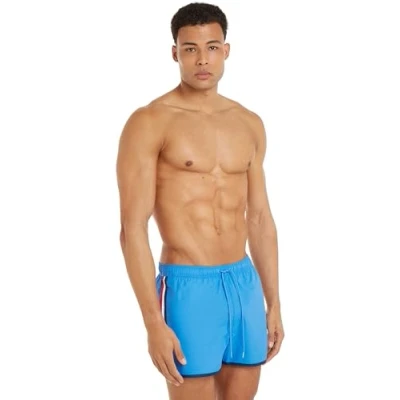 Abbildung von Tommy Hilfiger Herren Badeshorts Kurz, Blau (Blue Spell), XXL