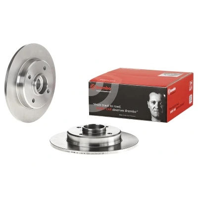 Abbildung von BREMBO 08.D205.17 Bremsscheibe 244 9 4 voll mit Schrauben, Radlagersatz, ABS Sensorring PEUGEOT: 2008 Estate, 208 I Hatchback
