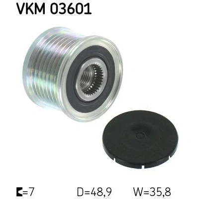 Abbildung von SKF VKM 03601 Freilauf Lichtmaschine 36 RENAULT: SCENIC 3
