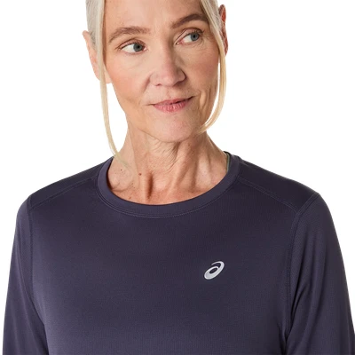 Abbildung von Asics CORE TOP Langarmshirt, Damen, Größe: XS, Indigo fog