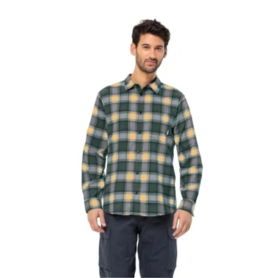 Abbildung von Jack Wolfskin Wanderweg Hemd, Herren, Größe: Large, Teal