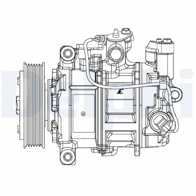 Abbildung von DELPHI CS20504 Kompressor 6SEU14C PAG 46 mit Kompressoröl BMW: 3 Touring, 1 Hatchback