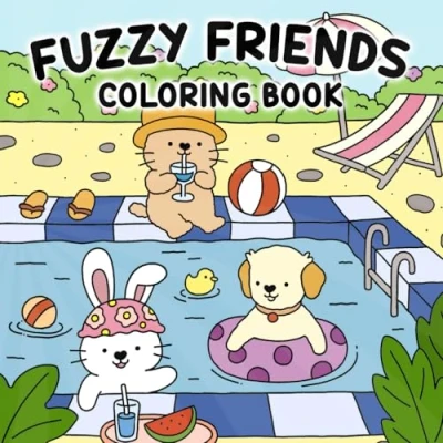Abbildung von Fuzzy Friends Coloring Book: Enchanting Pages for Adults and Teens Highlighting Sweet Animal Characters