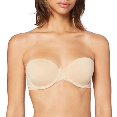 Abbildung von Calvin Klein Damen Trägerloser BH Light Lined Strapless mit Bügel, Beige (Bare), 65B
