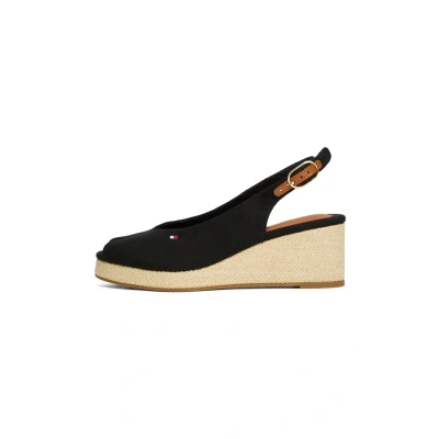Abbildung von Tommy Hilfiger FLAG Keilsandalette, Damen, Größe: 36, Black Schuhe
