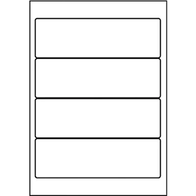Abbildung von TopStick 8722 Ordnerrücken Etiketten breit kurz, 100 Blatt, 192 x 61 mm, 4 pro A4 Bogen, 400 Stück, selbstklebend, bedruckbar, blickdicht, blanko Papier Ordneretiketten Rückenschilder Aufkleber, weiß