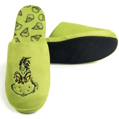 Abbildung von United Labels Grinch Hausschuhe für Damen und Herren, Grün, 40/41, Unisex Pantoffeln Winter, Puschen Weihnachten