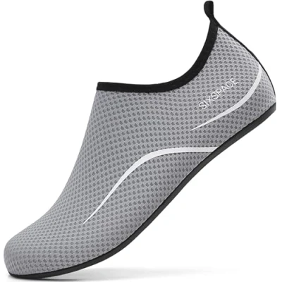 Abbildung von Sixspace Damen Herren Badeschuhe Wasserschuhe Schwimmschuhe Männer Frauen Strandschuhe Barfußschuhe für Strand,Pool,Meer,Wassersport,Tauchen,Surfen,Aqua Cycling(Grau 35 EU)