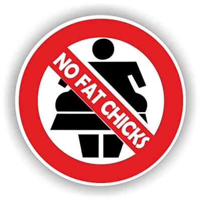 Abbildung von folien zentrum No Fat Chicks 8,5x8,5cm hochwertiger Aufkleber Auto Tuning OEM &amp; JDM Autosticker Sprüche Decal für Car Sticker Autoaufkleber Stickerbomb Folie Made in Germany 42