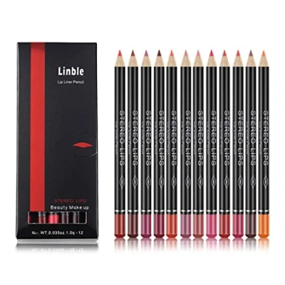 Abbildung von Matt Lipliner Set│12 Farben wasserfest Lippenkonturenstift dauerhafte, weiche, matte und sanfte Lippen Makeup Stifte Lip Liner Pencil von Linble