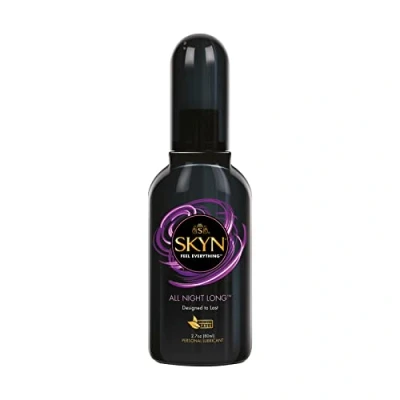 Abbildung von SKYN All Night Long Gleitgel (80ml) Silikonbasis Massageöl, Sexöl, Stimulierend für Paare und Sexspielzeug, Länger Halten, Nichtklebrig Frei von Duftstoffen, Samtes Hautgefühl