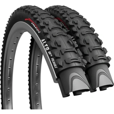 Abbildung von Fincci Paar 26 x 1,95 Zoll 50 559 Faltbar 60 TPI Reifen für MTB Mountain Hybrid Bike Fahrrad (2er Pack)